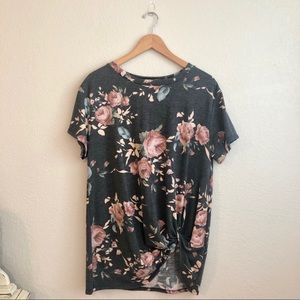 Floral Top with Knot